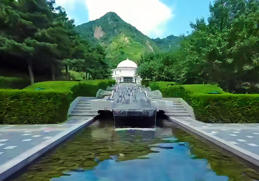 九公山长城纪念林中心全景